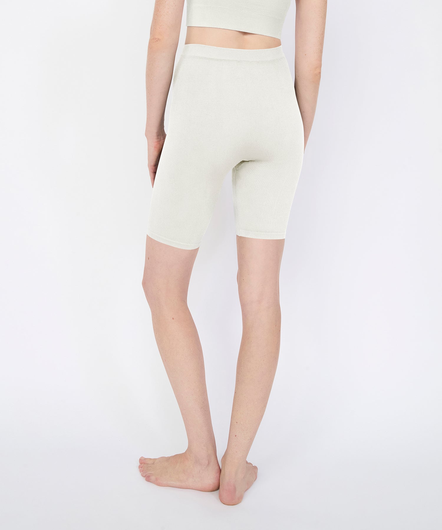 Joanne Rib Short Legging - Pearl