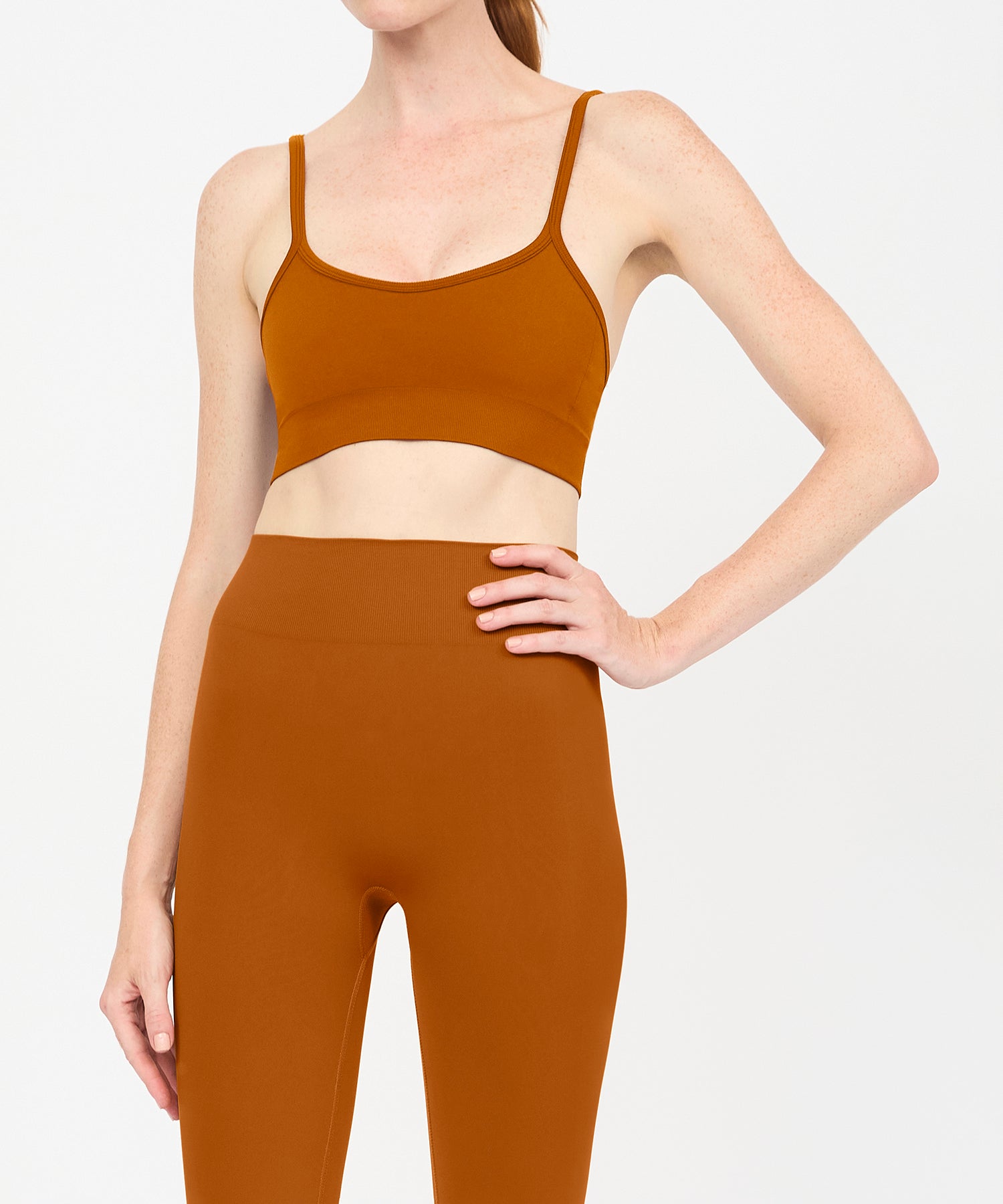 Form Movement V Neck Bra - Terracotta