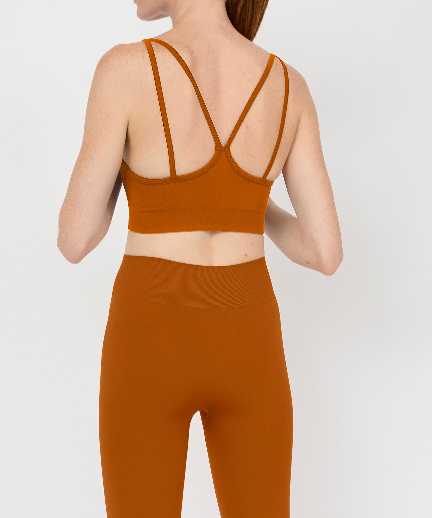 Form Movement V Neck Bra - Terracotta