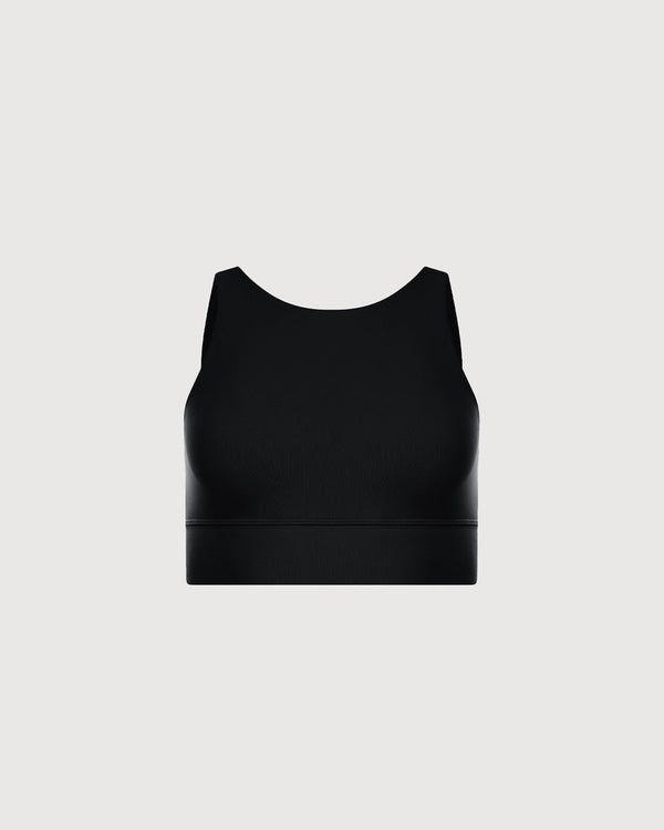 24/7 High Neck Bra Top - Black