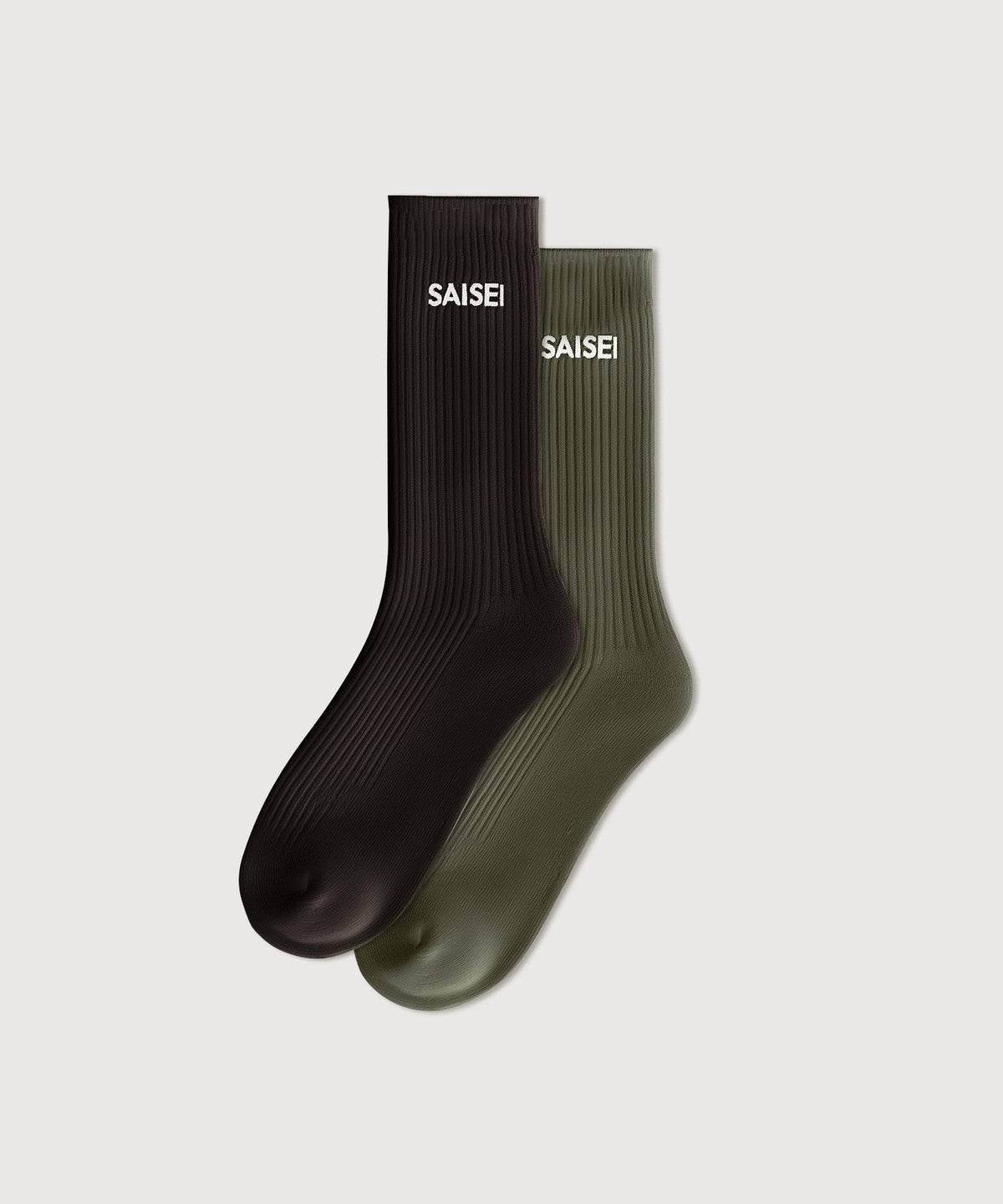 Essential Rib Comfort Sock - 2 Pack - Brown / Khaki
