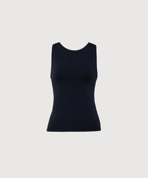 High Neck Tank - Navy