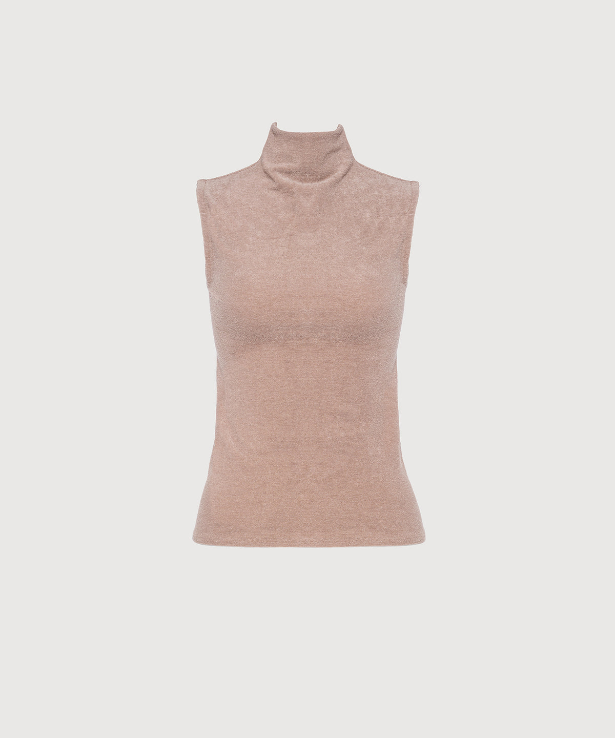 Gloria High Neck Tank - Latte
