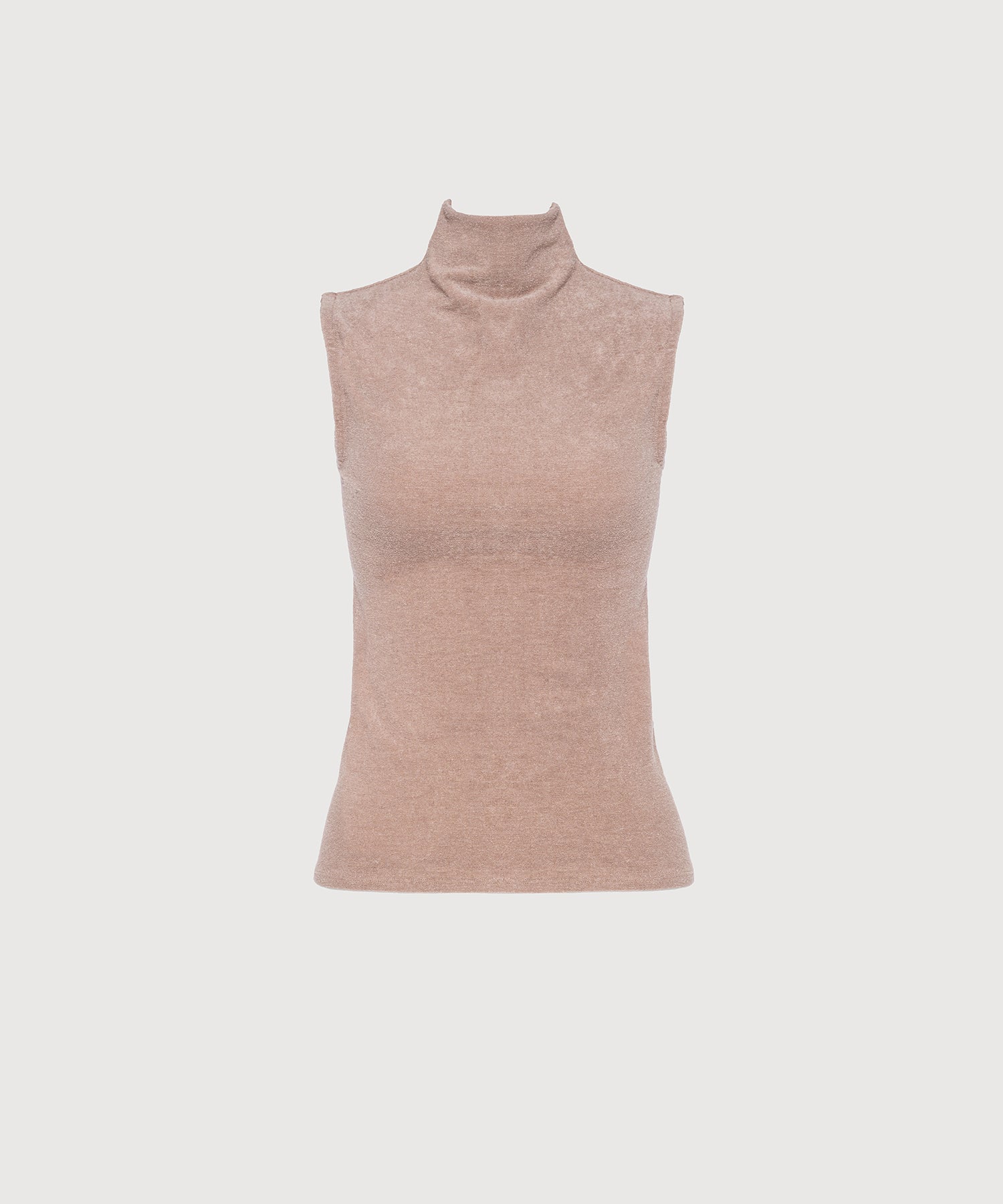 Gloria High Neck Tank - Latte
