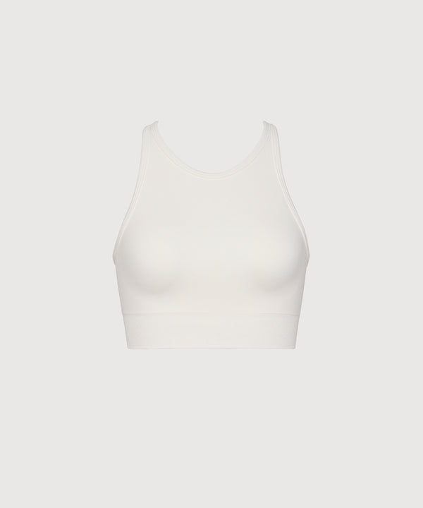 High Neck Movement Bra - Pearl