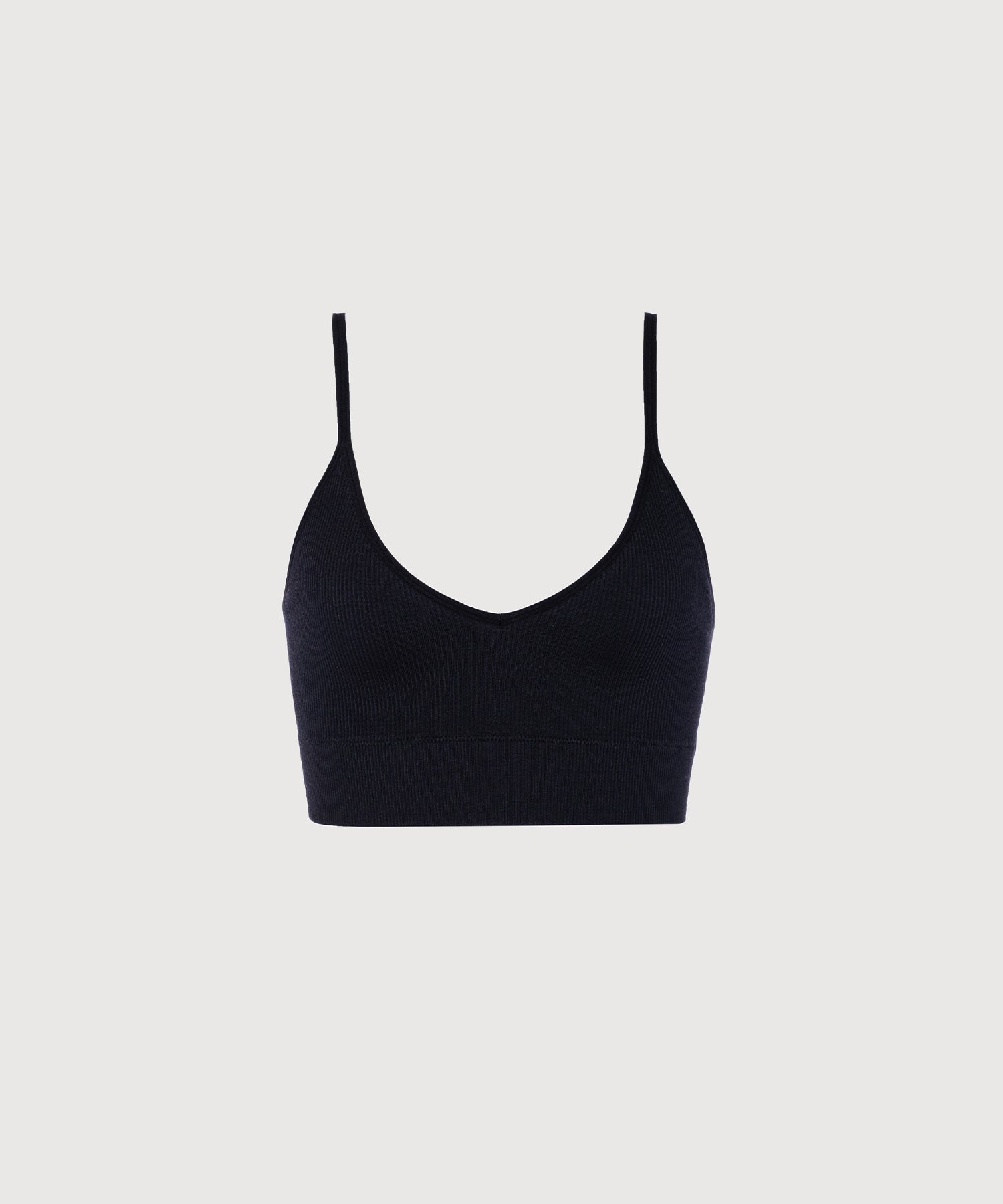 Bianca Rib Bralette - Black