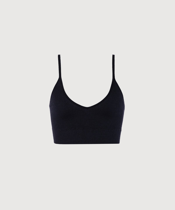 Bianca Rib Bralette - Black