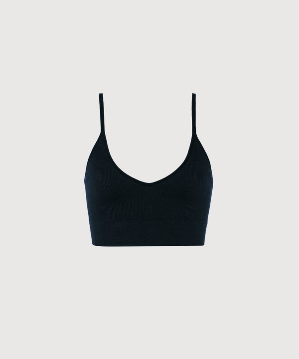 Bianca Rib Bralette - Navy
