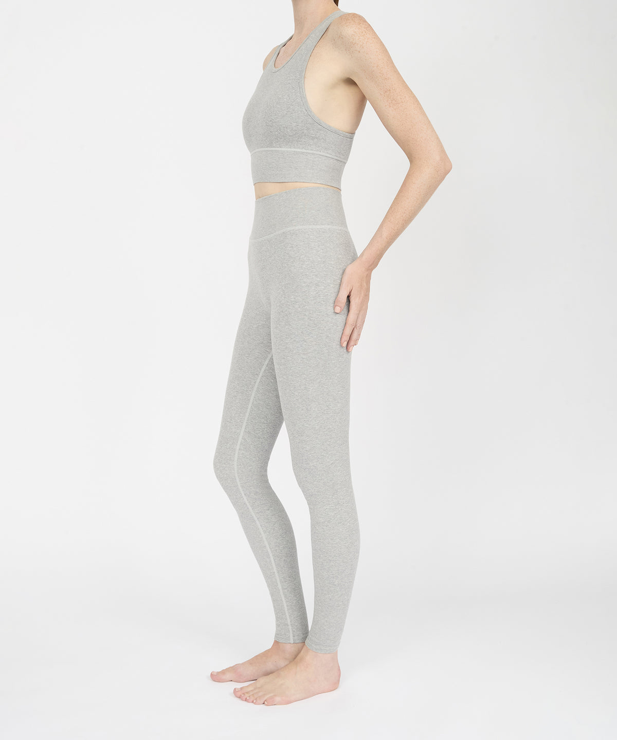 Louise High Rise Legging 25" - Grey Melange