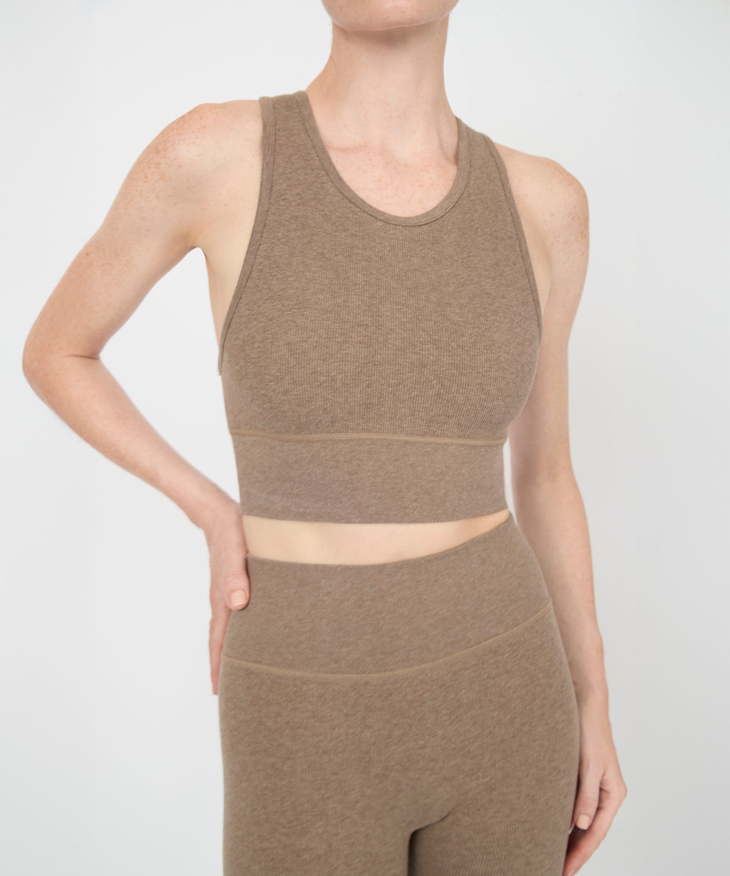 Louise High Rise Legging 25" - Hazelnut Melange