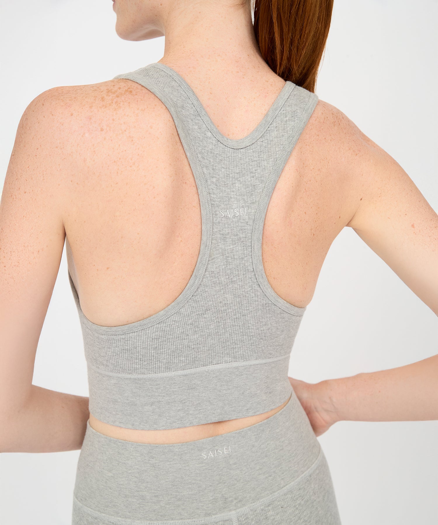 Carrie Crop Top - Grey Melange