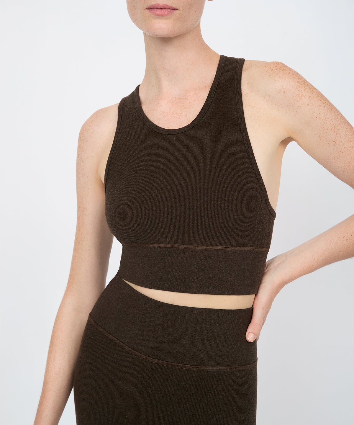 Carrie Crop Top - Sepia Melange