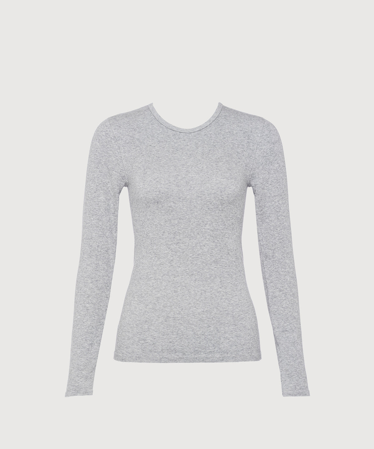 Anja Long Sleeve Top - Grey Melange