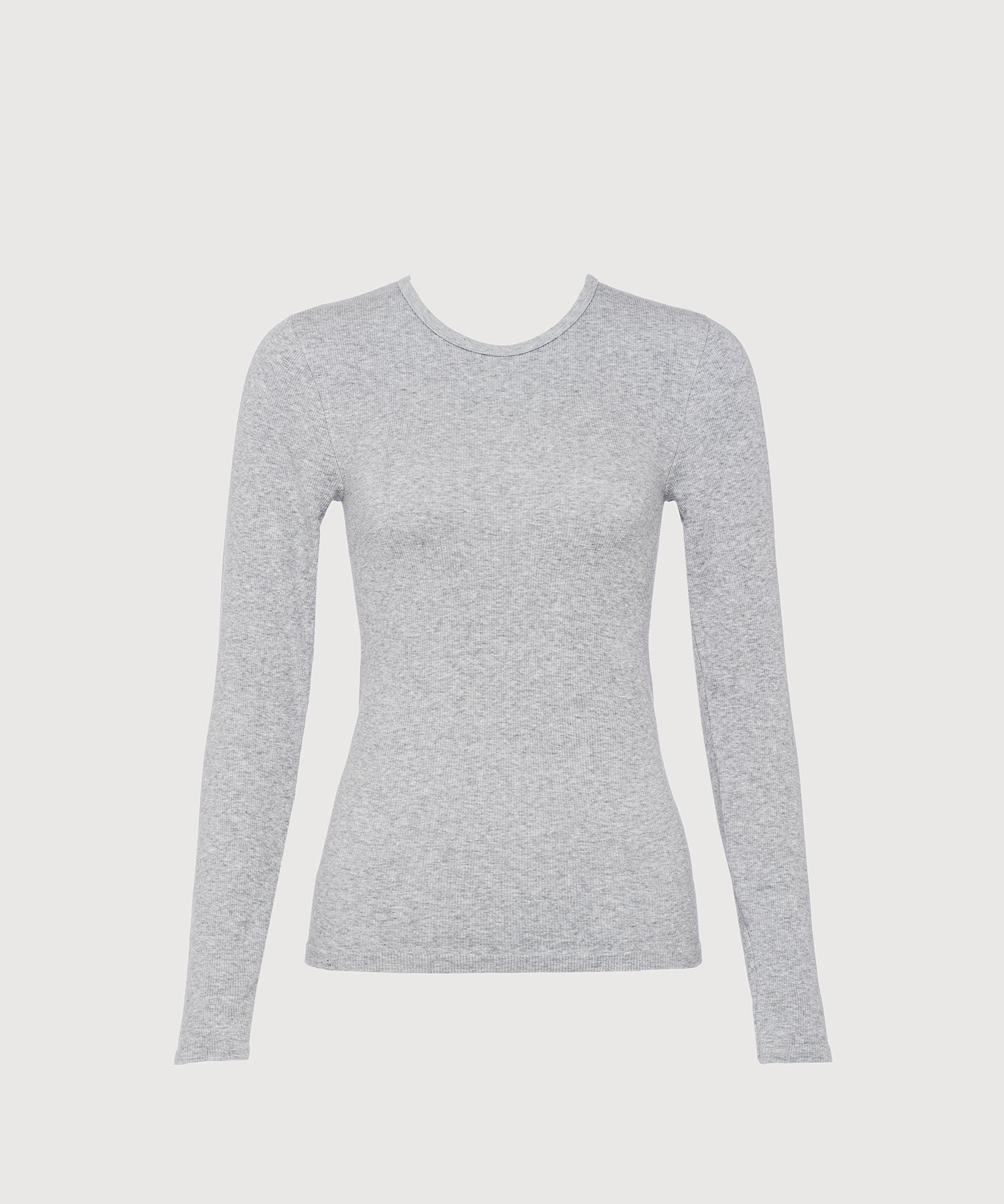Anja Long Sleeve Top - Grey Melange