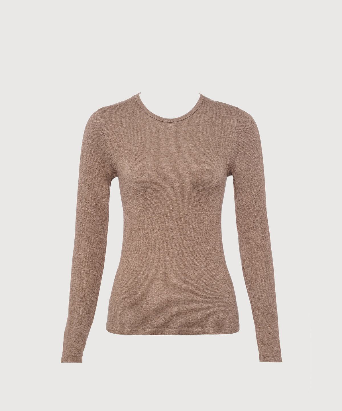 Anja Long Sleeve Top - Hazelnut Melange