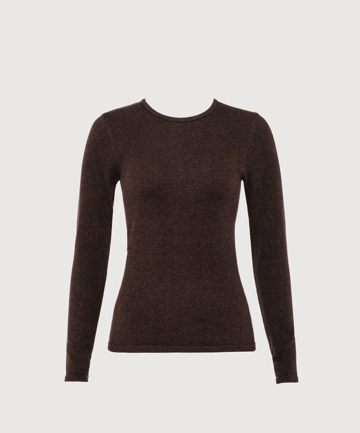 Anja Long Sleeve Top - Sepia Melange