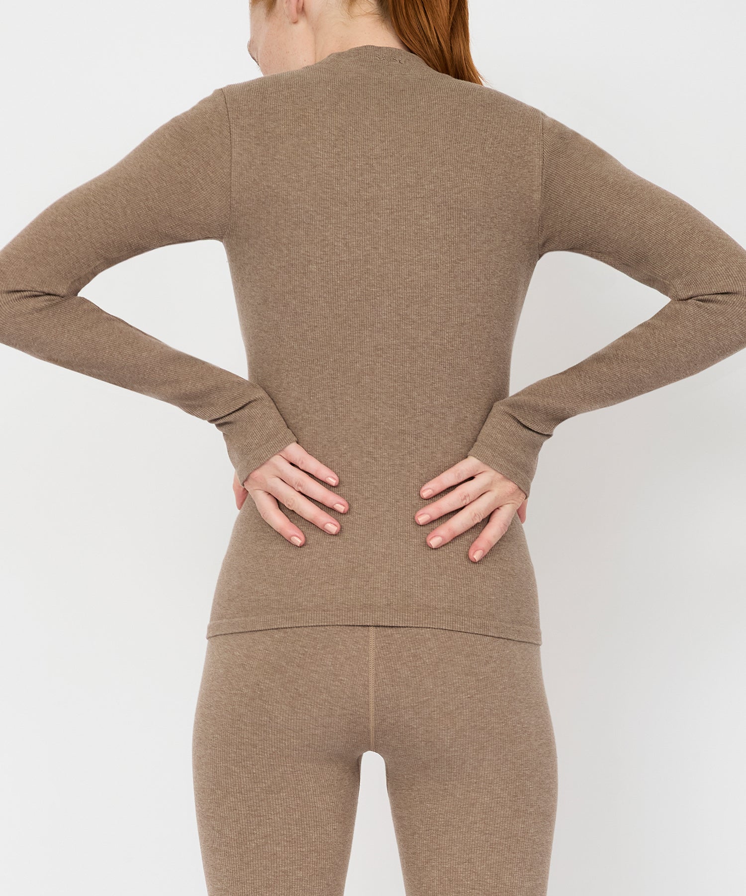 Anja Long Sleeve Top - Hazelnut Melange