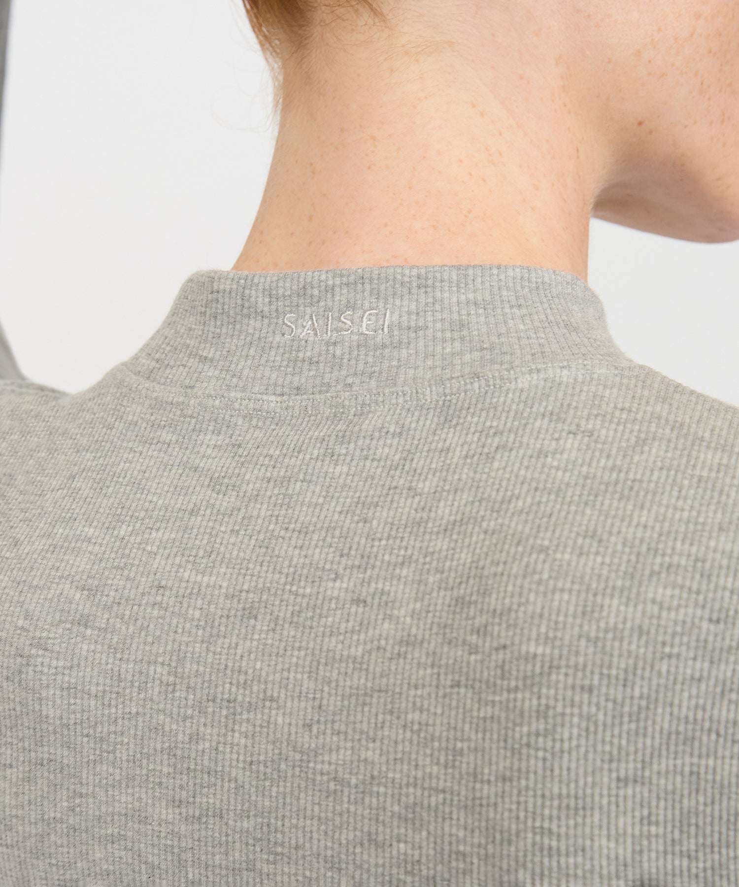 Eve Turtleneck Top - Grey Melange