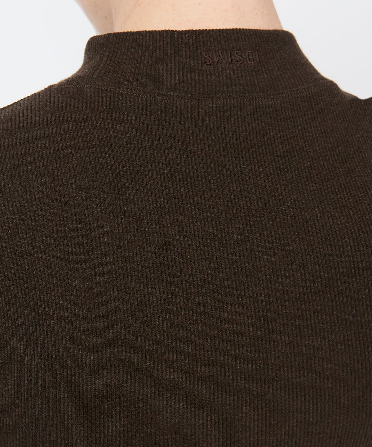 Eve Turtleneck Top - Sepia Melange