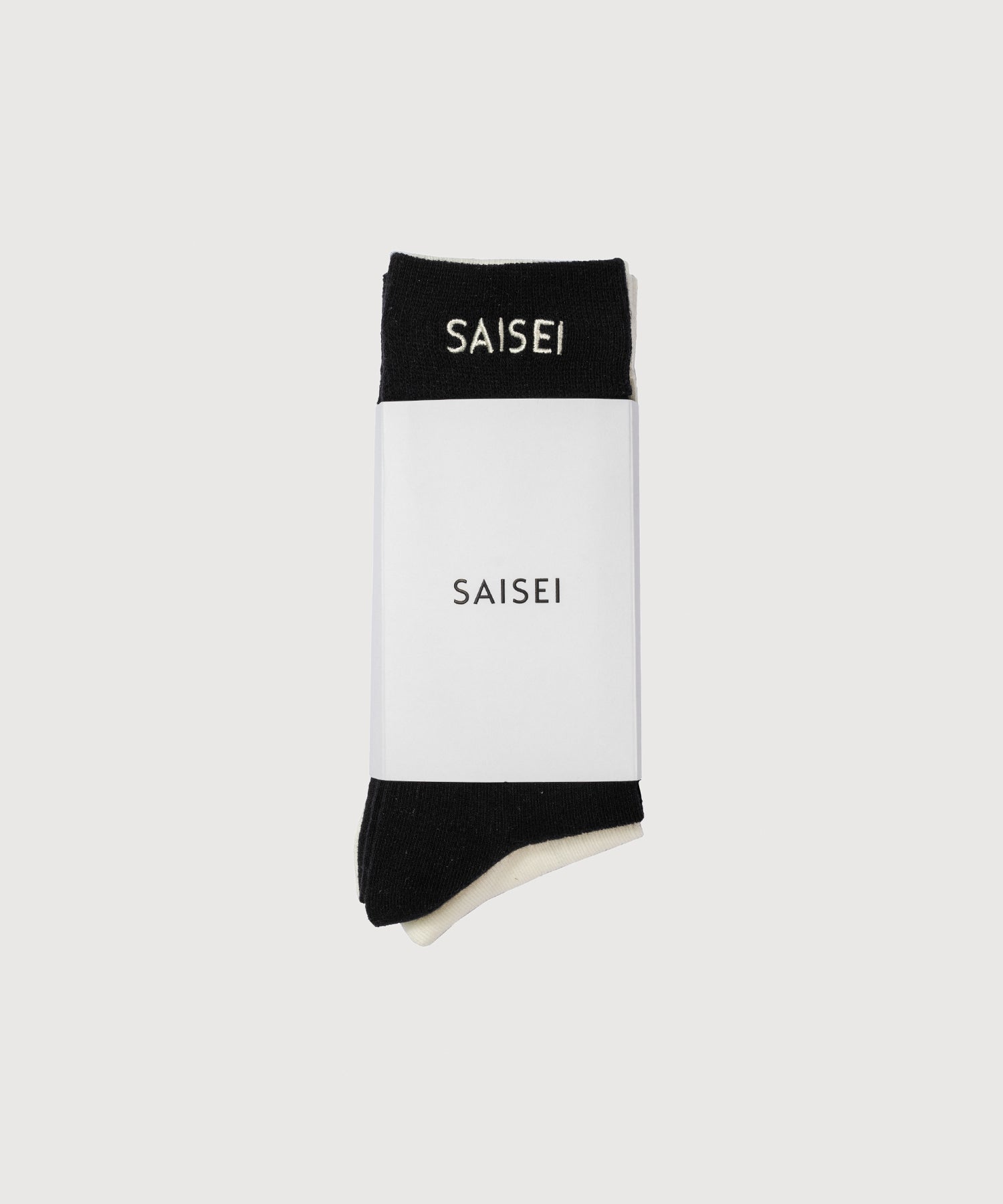 Essential Rib Comfort Socks - 2 Pack - Black / White