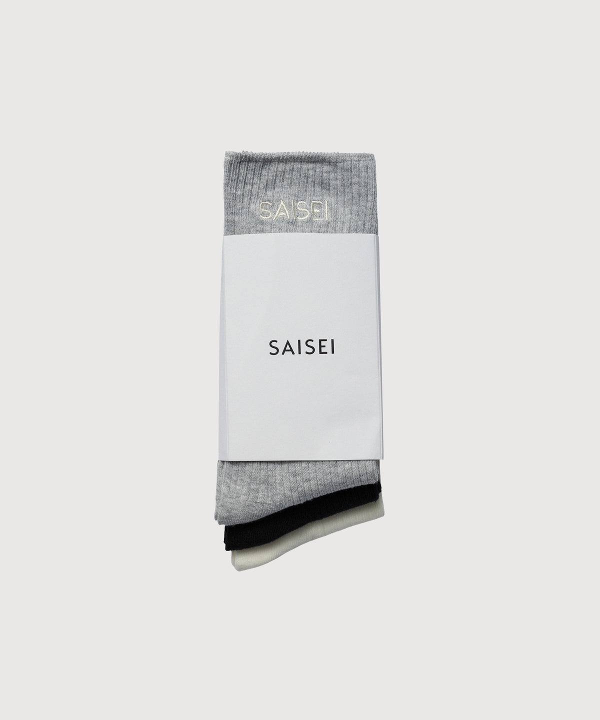 Soft Rib Socks - 3 Pack - Black  / Heather Grey / White