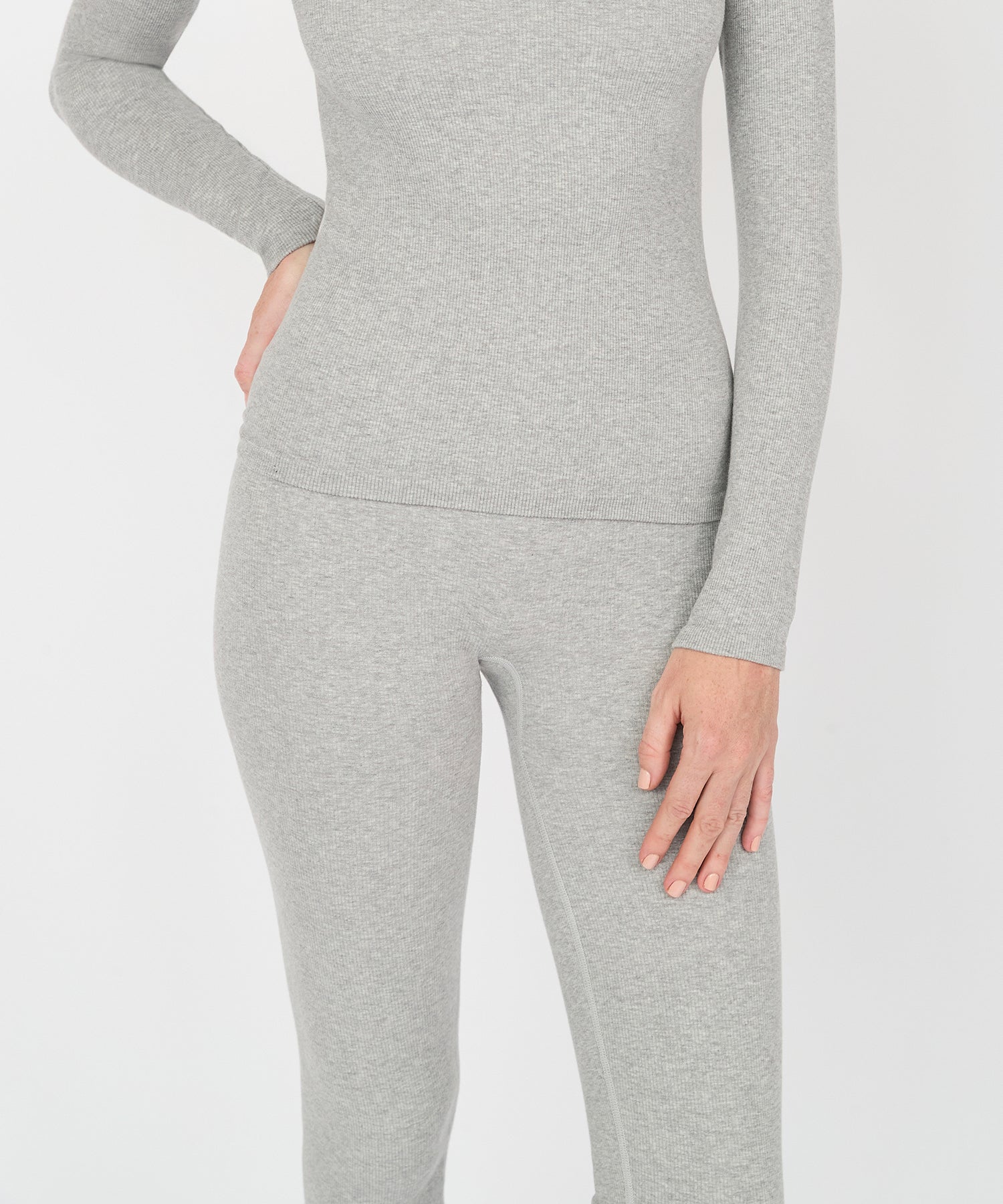 Valerie High Rise Legging 28" - Grey Melange