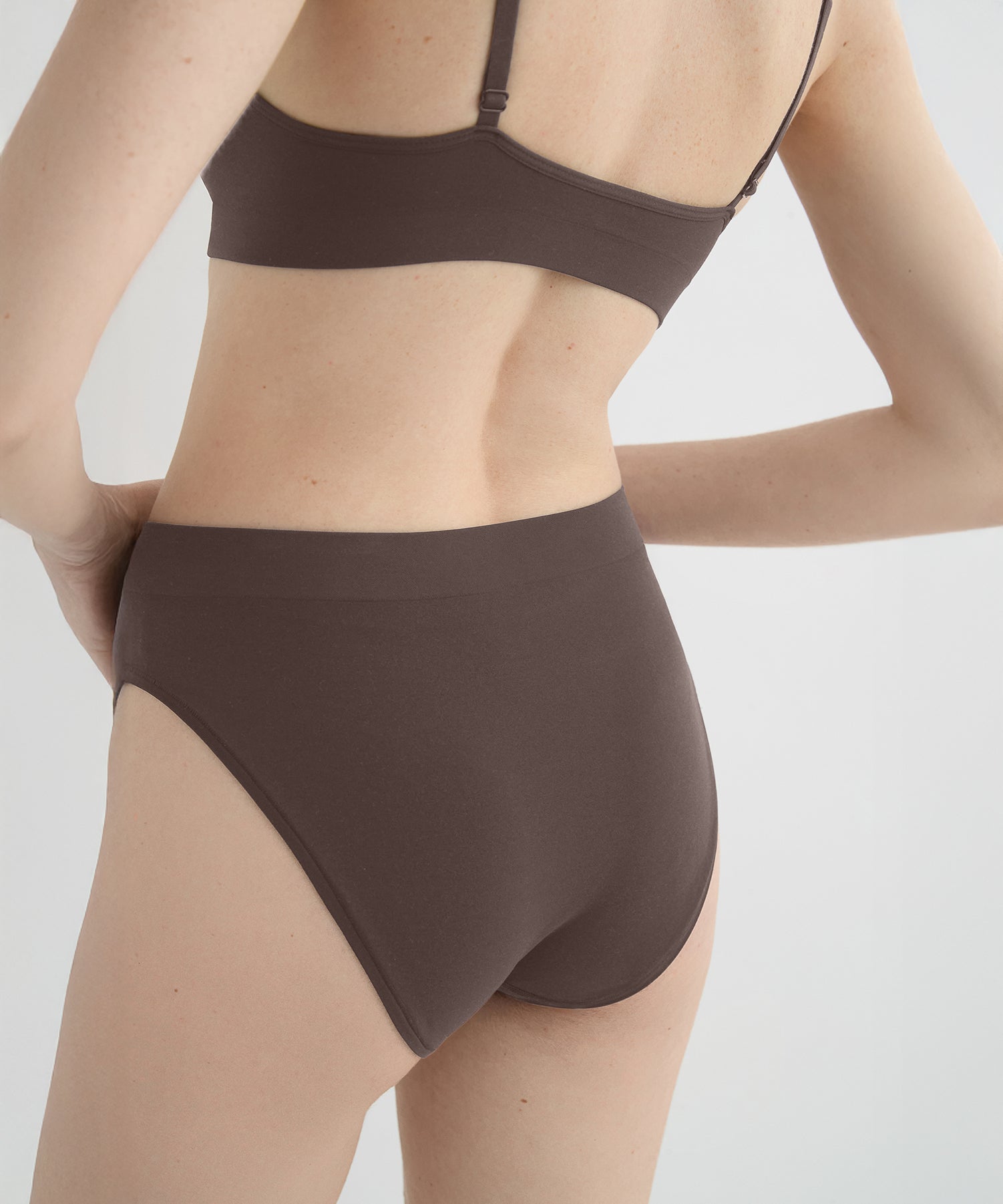 High Waist Brief 3 Pack - Cocoa