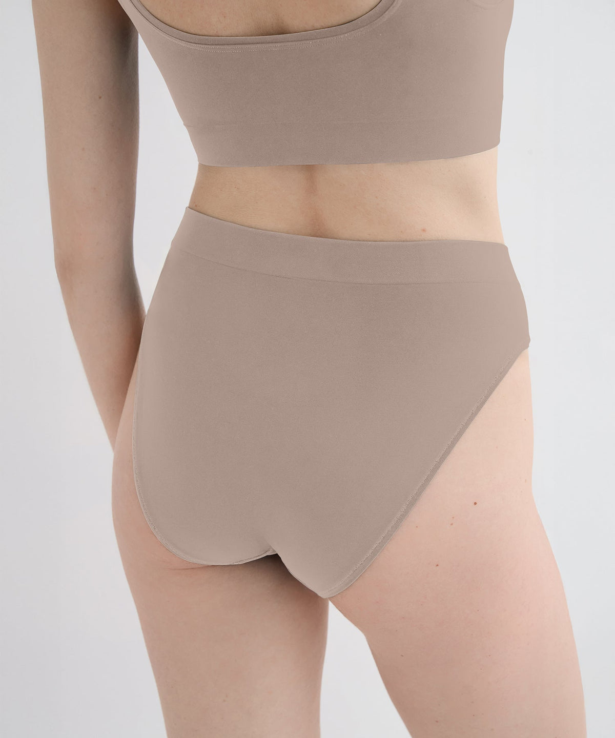 High Waist Brief 3 Pack - Taupe
