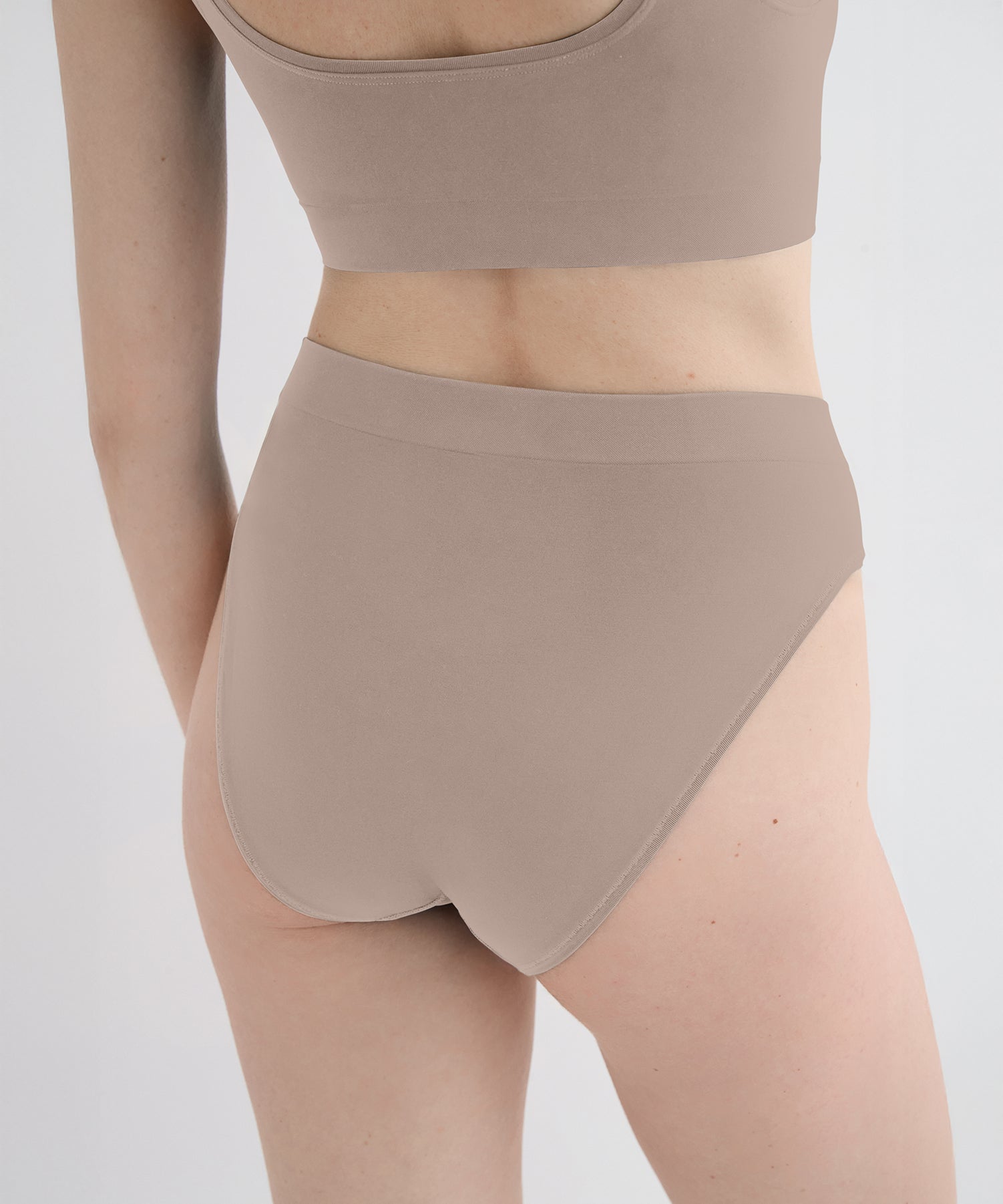 High Waist Brief 3 Pack - Taupe