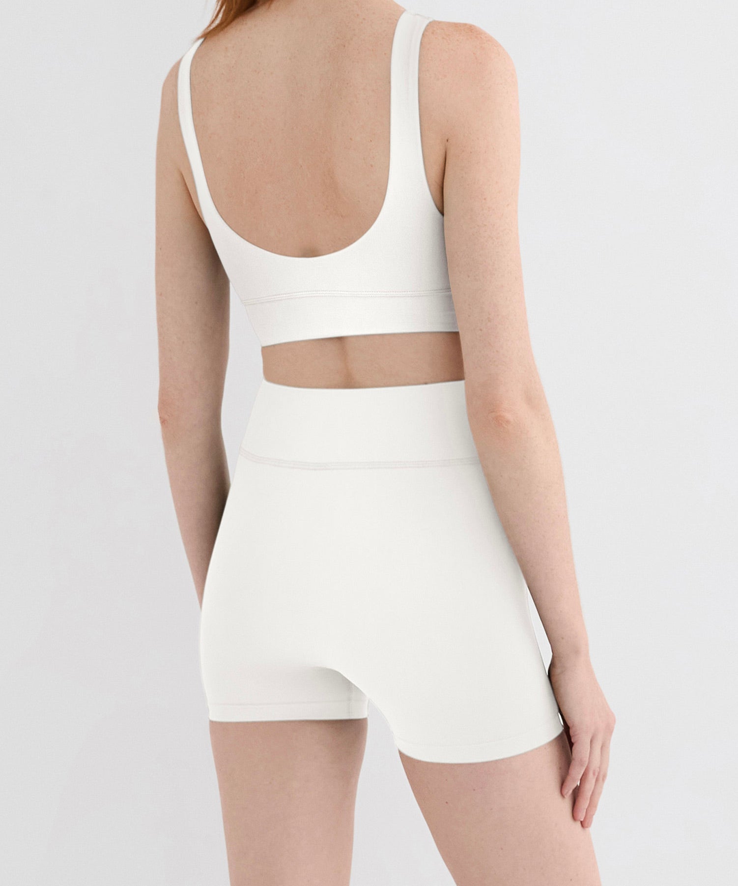 High Neck Bra Top - Pearl
