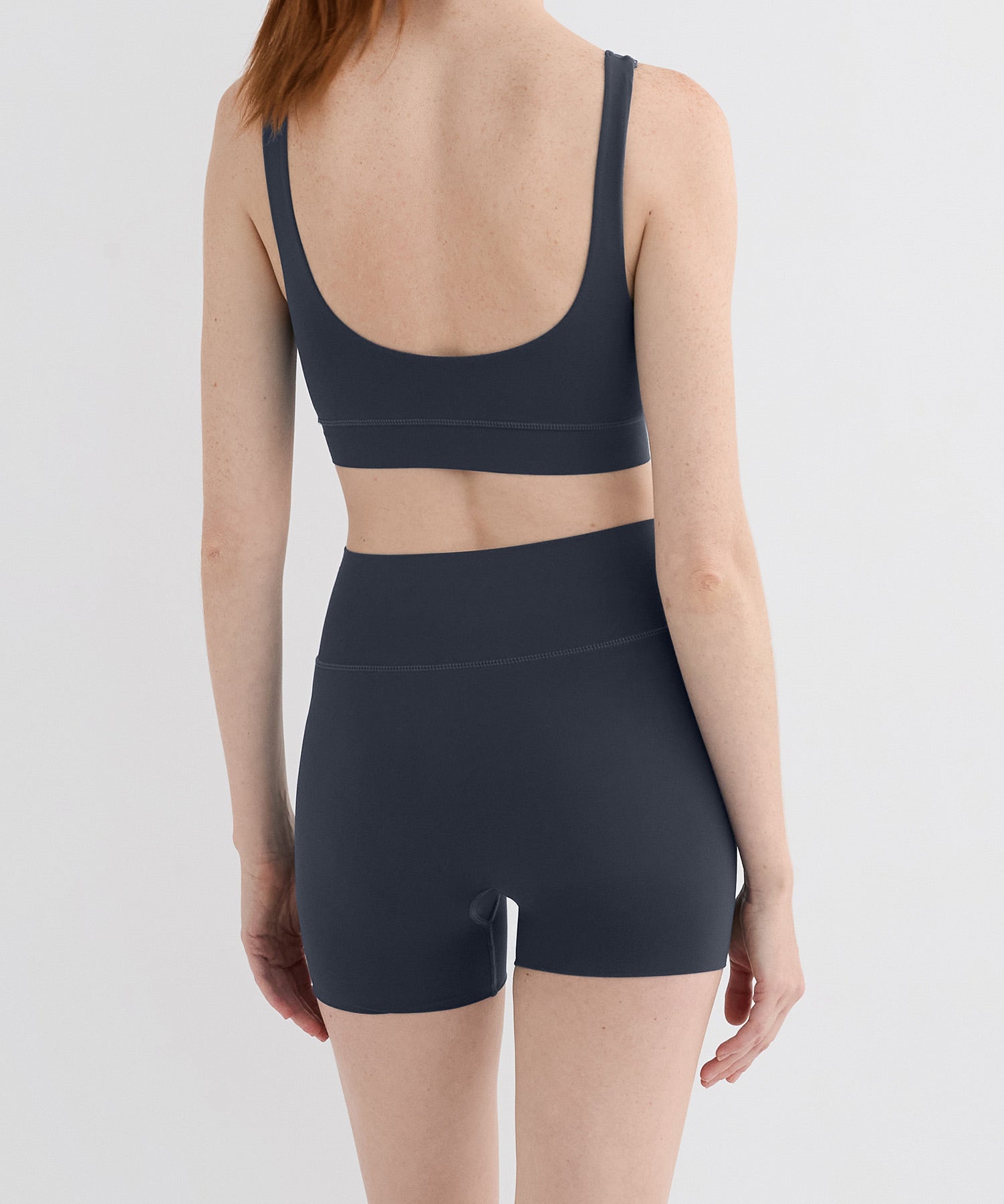 Double Scoop Bra Top - Navy