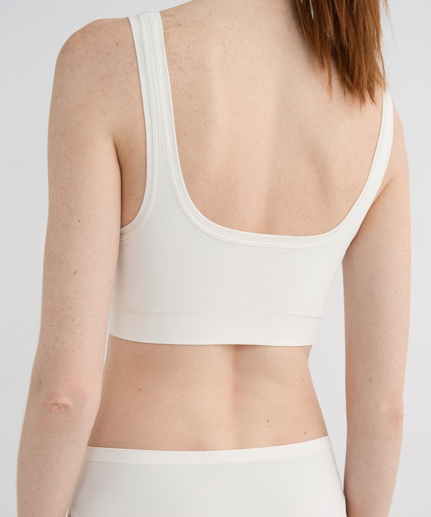 Double Scoop Bra Top - Pearl