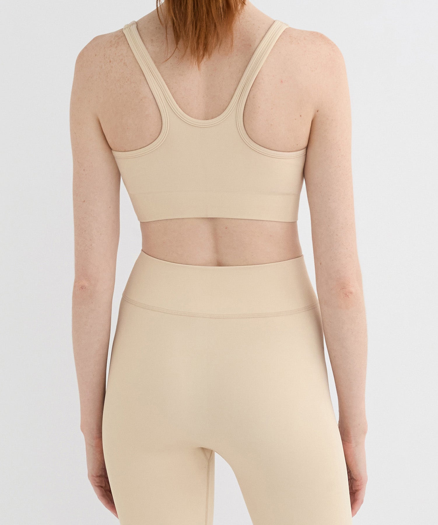 Performance Racerback Sports Bra - Almond