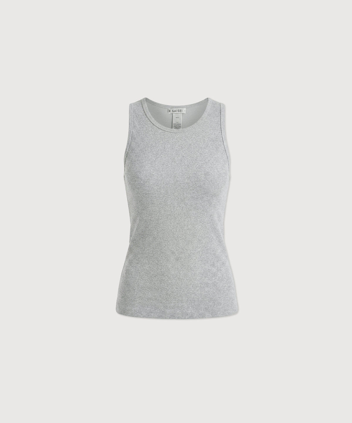 Carly High Neck Tank - Grey Melange