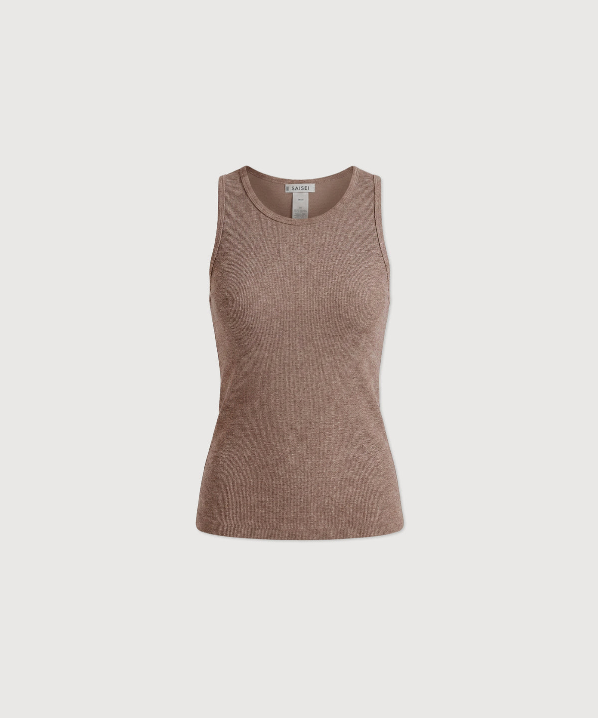 Carly High Neck Tank - Hazelnut Melange