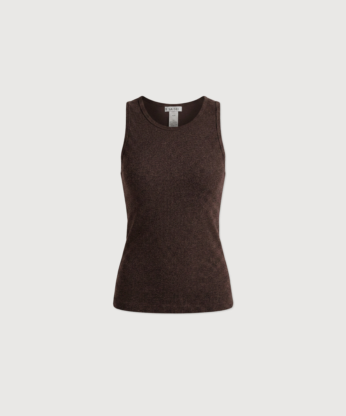 Carly High Neck Tank - Sepia Melange