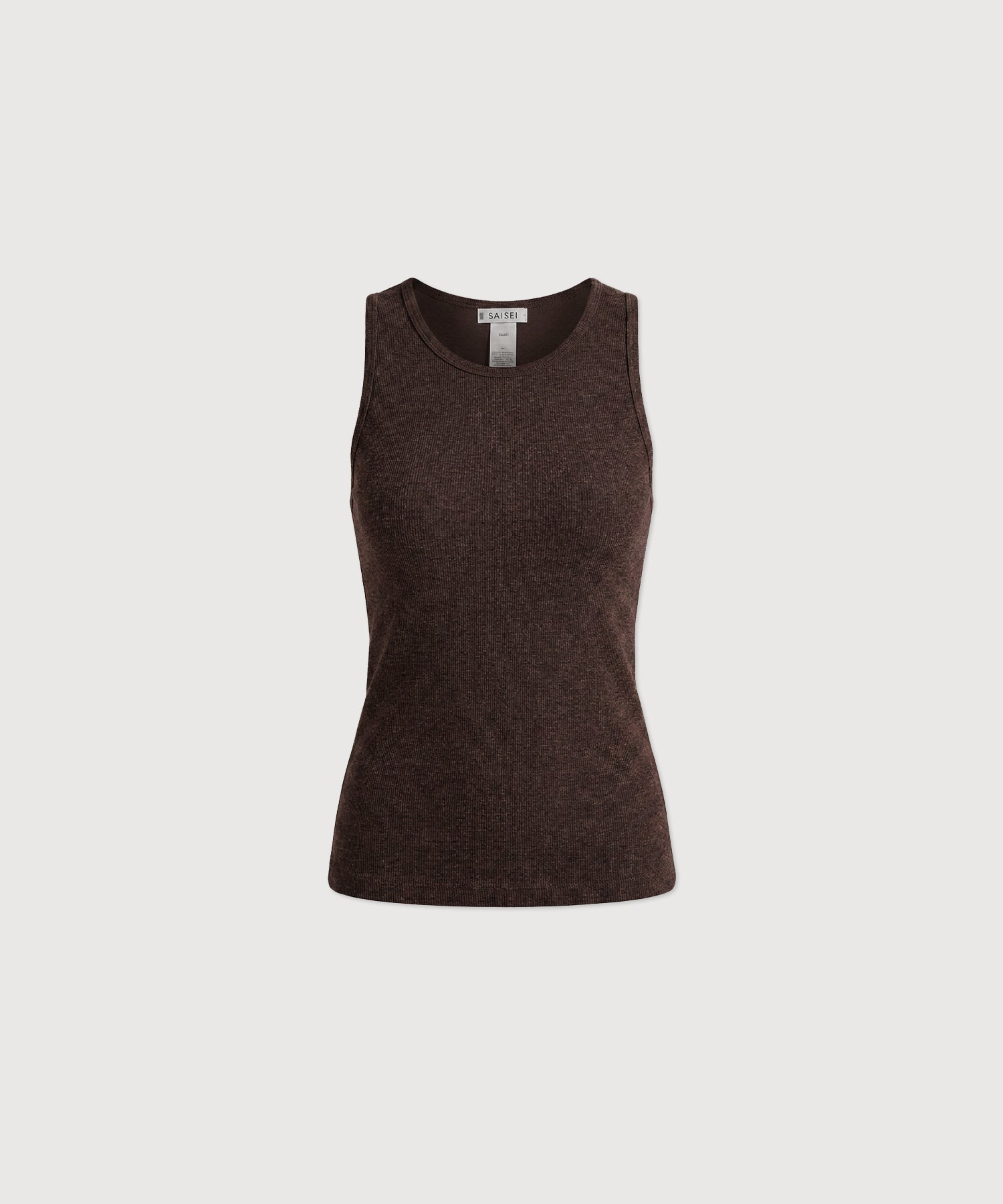 Carly High Neck Tank - Sepia Melange