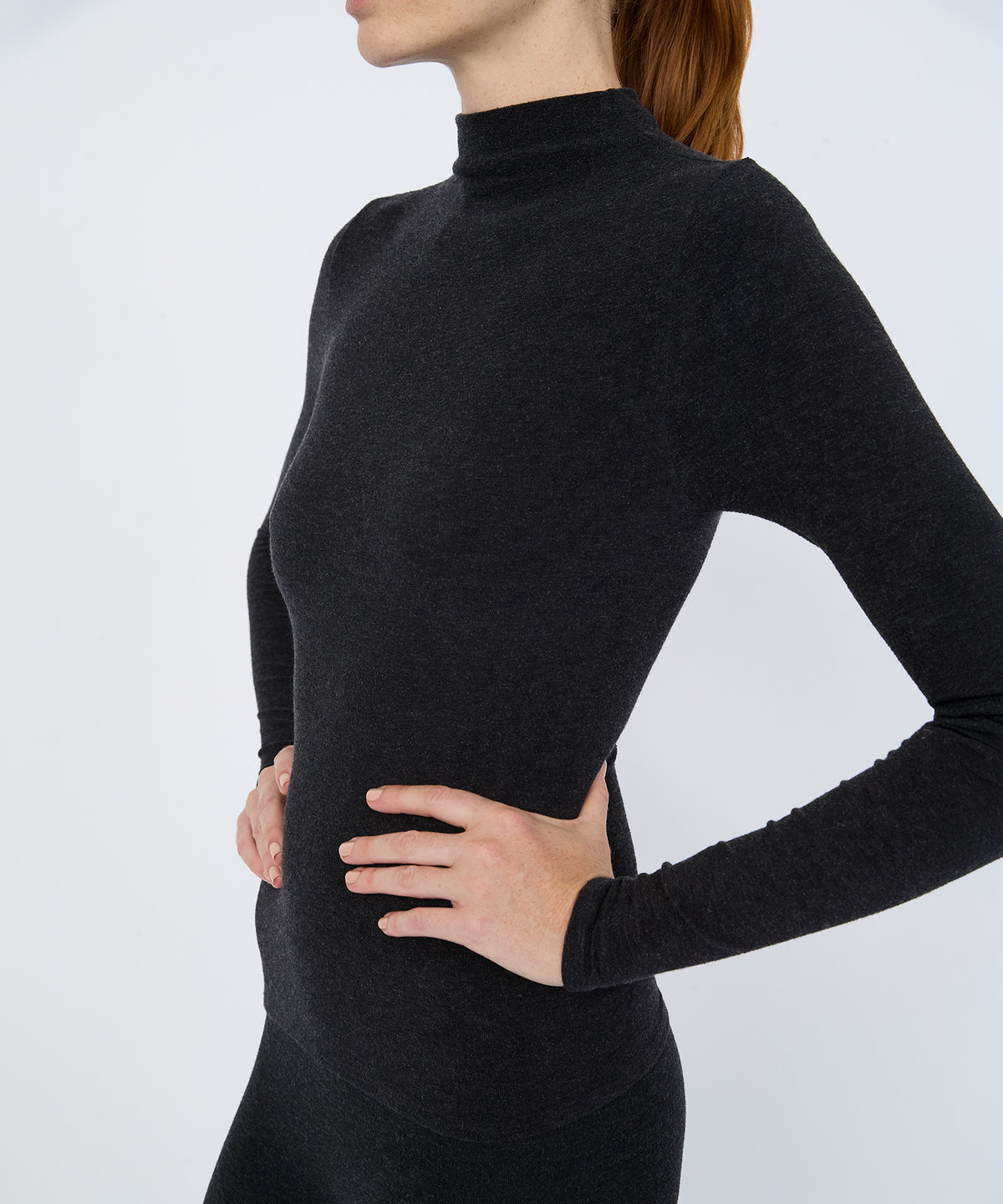 Janice Turtleneck Top - Black