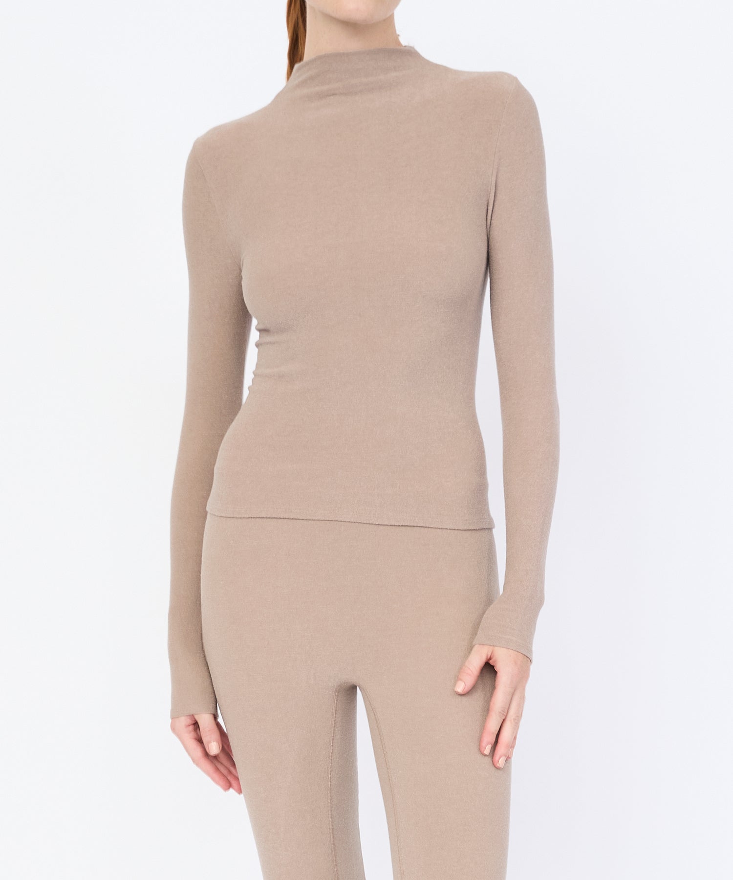 Janice Turtleneck Top - Latte