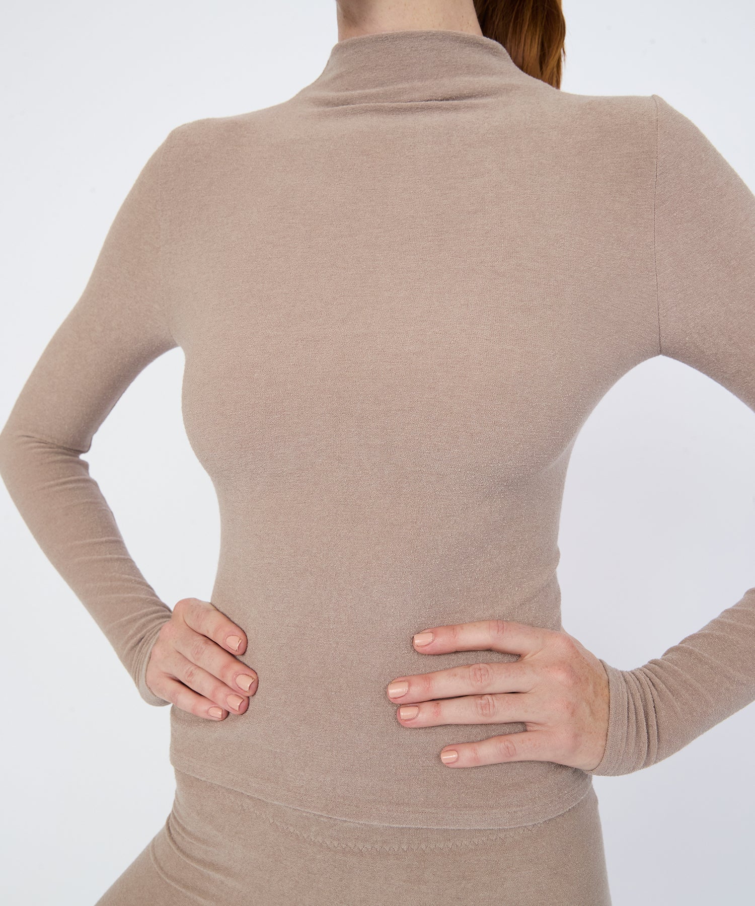 Janice Turtleneck Top - Latte