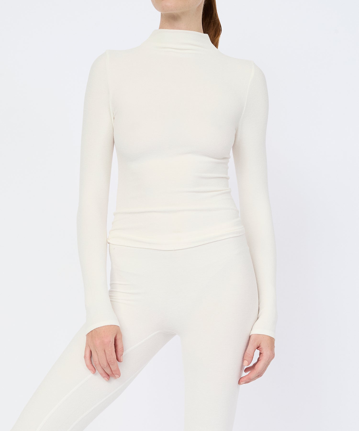 Janice Turtleneck Top - Pearl