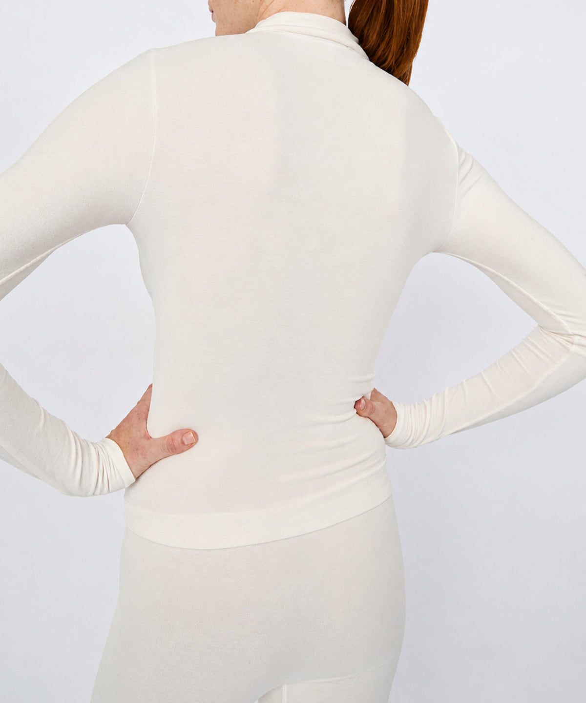 Janice Turtleneck Top - Pearl