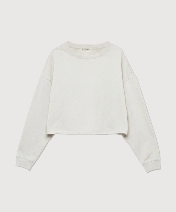 Avery Cropped Jumper - Eggshell