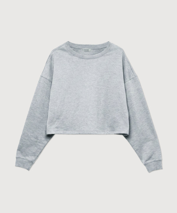 Avery Cropped Jumper - Heather Grey