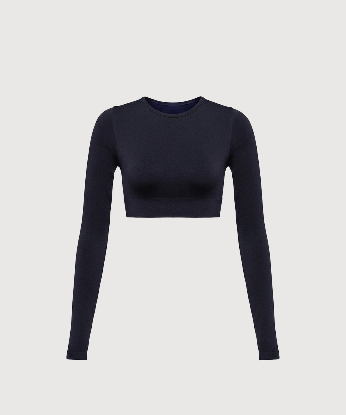 3/4 Sleeve Movement Crop Top - Black