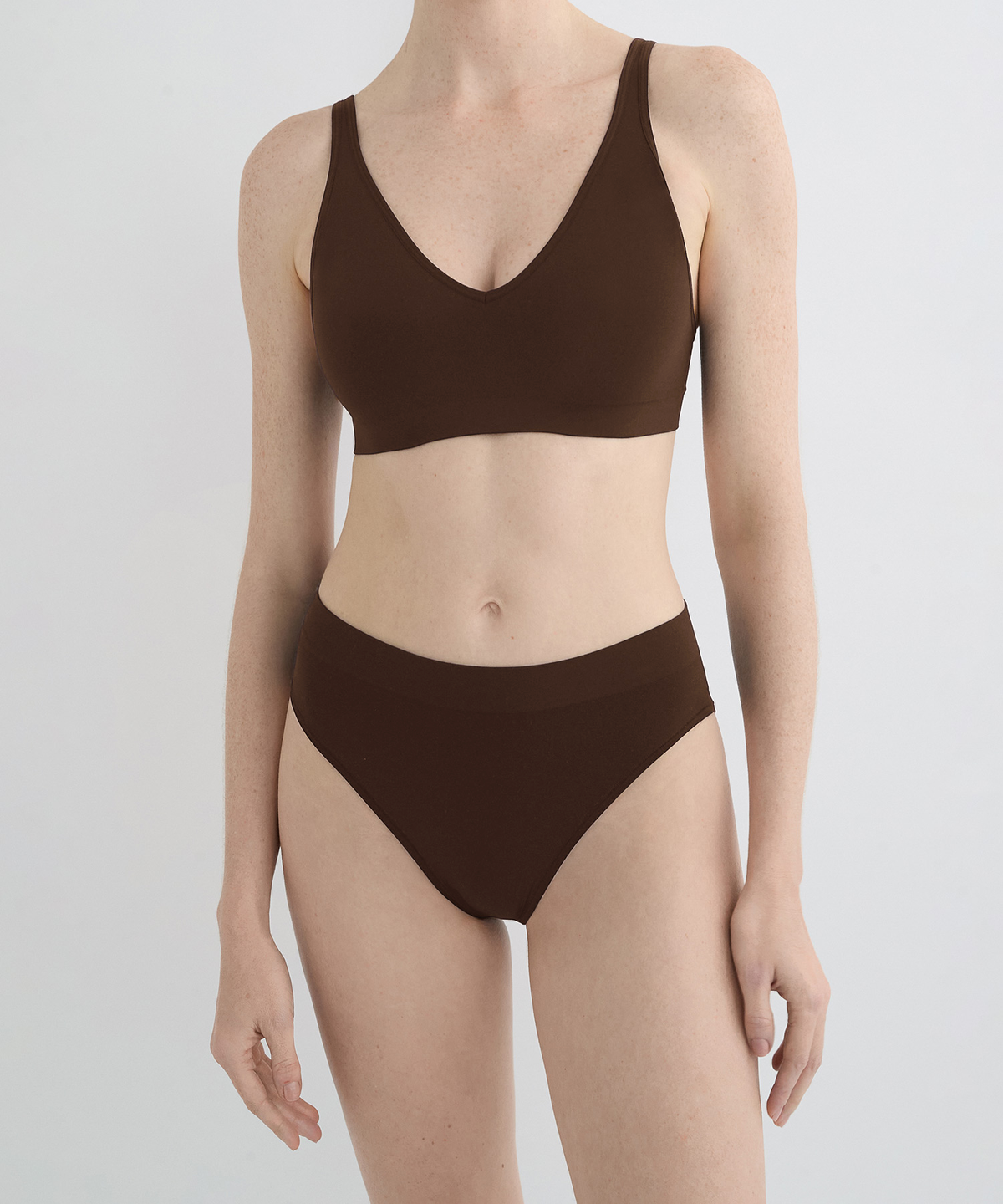 High Waist Brief 3 Pack - Cocoa