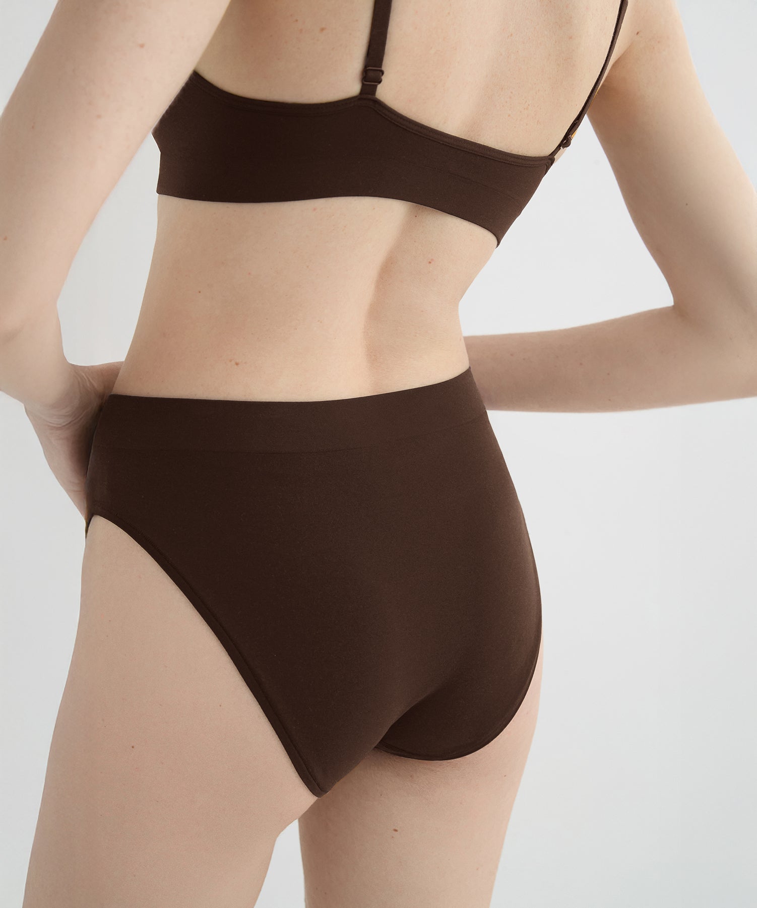 High Waist Brief 3 Pack - Cocoa