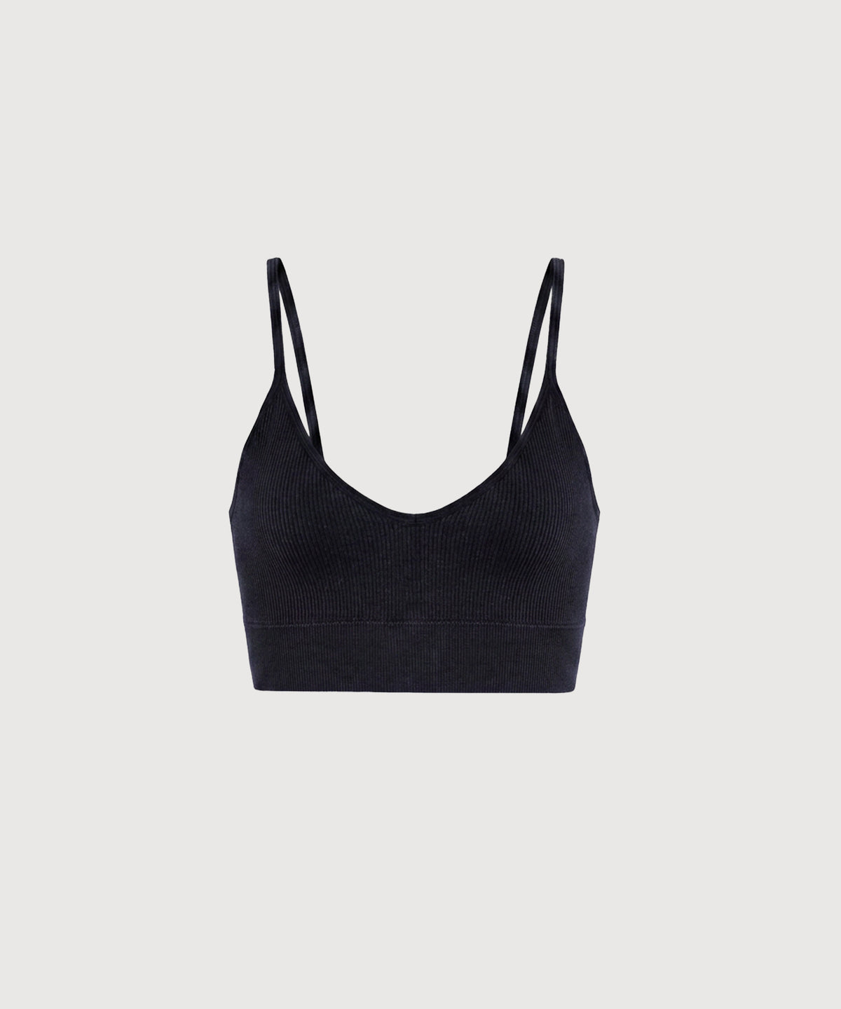 Bianca Rib Bralette - Black