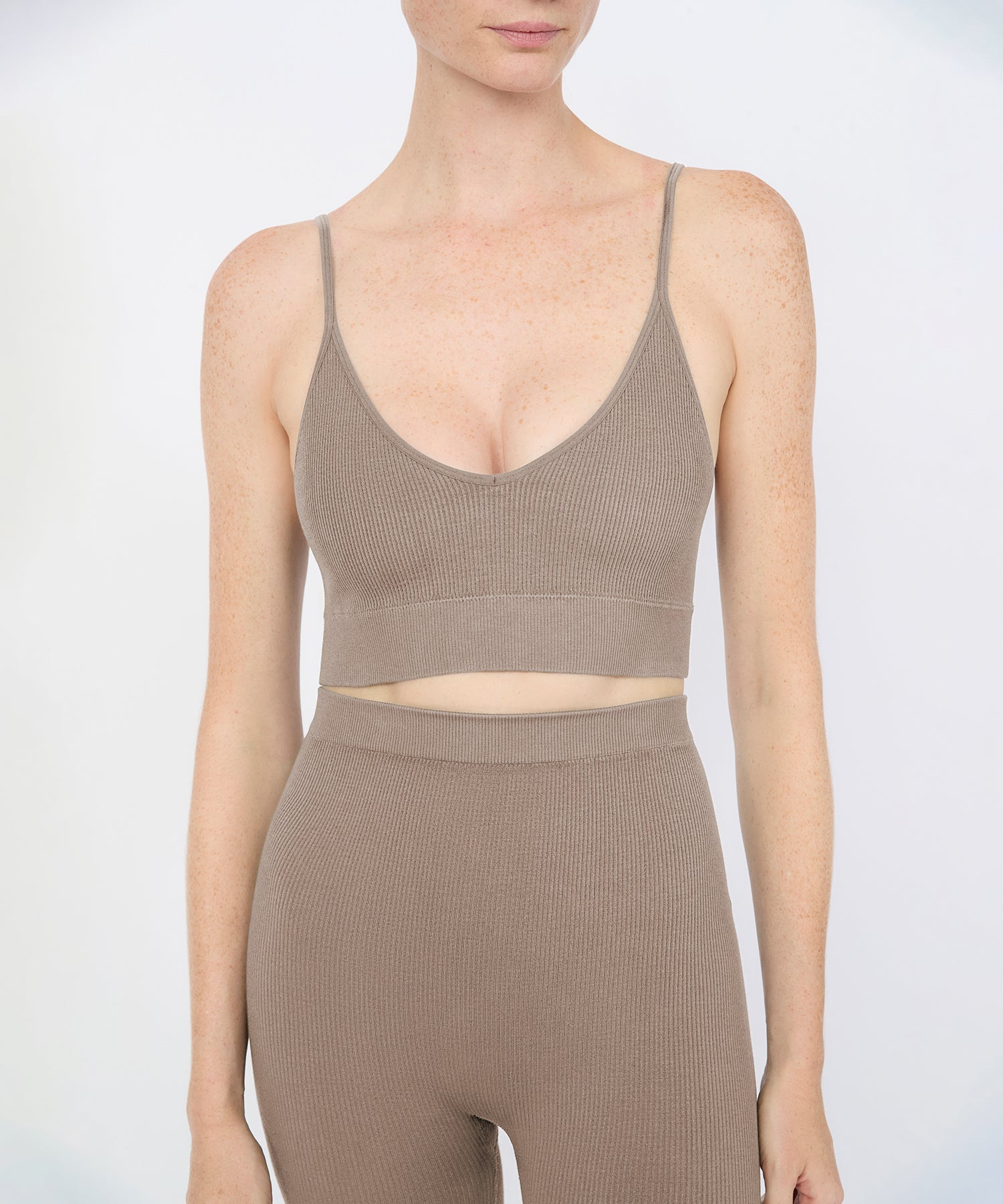 Bianca Rib Bralette - Latte