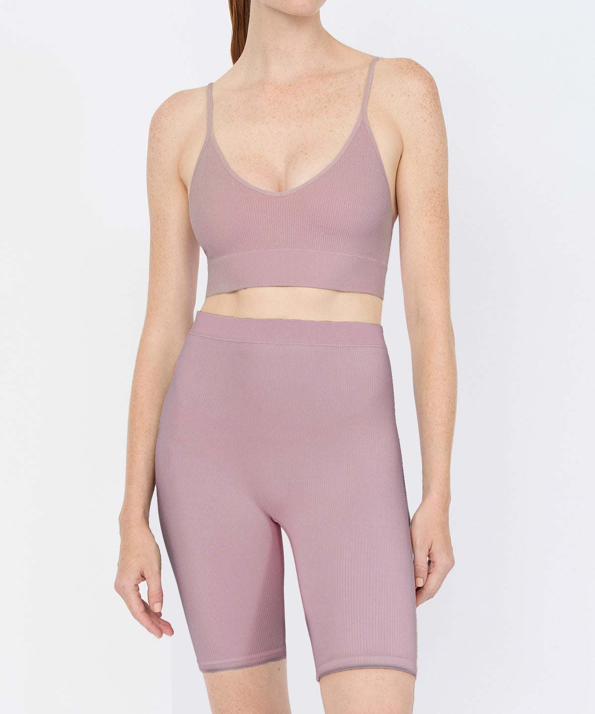 Bianca Rib Bralette - Mauve